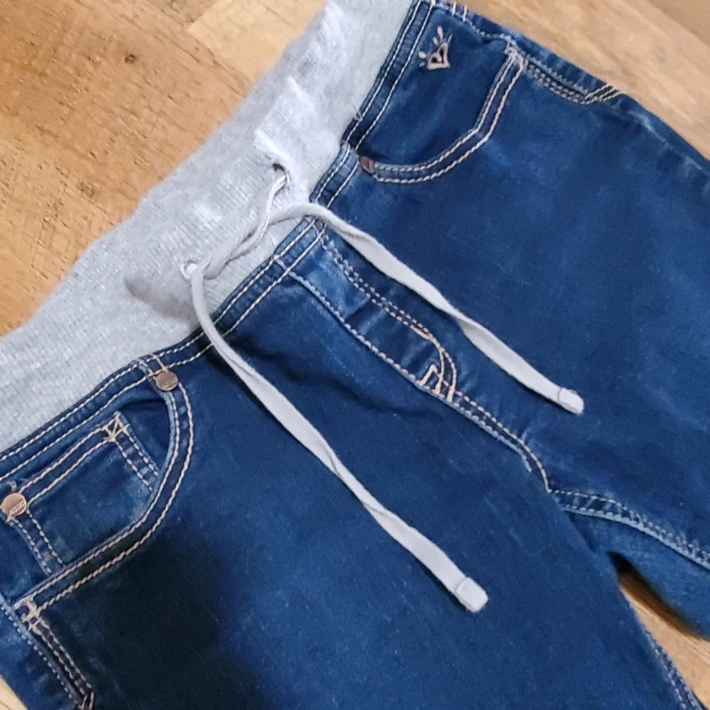 Justice Girls Super Low Cropped Jeans‎ Dark Wash Denim Size 12.5